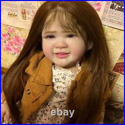 28 Reborn Baby Doll Toddler Girl Hand-rooted Hair Lifelike Handmade Toys Gift