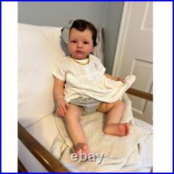 28'' Reborn Painted Toddler Finished Doll Cloth Body Rooted Hair Handmade Gift 28'' Reborn Painted Toddler Finished Doll Cloth Body Rooted Hair Handmade Gift