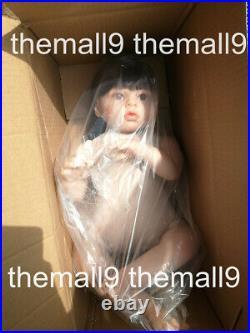 28'' Reborn Toddler Baby Dolls Handmade Lifelike Naked Girl Doll Big