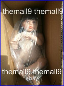 28'' Reborn Toddler Baby Dolls Handmade Lifelike Naked Girl Doll Big