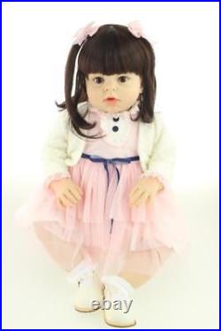 28'' Reborn Toddler Dolls Handmade Soft Vinyl Silicone Baby Dolls Lifelike Girl