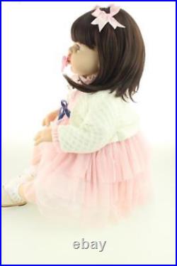 28'' Reborn Toddler Dolls Handmade Soft Vinyl Silicone Baby Dolls Lifelike Girl