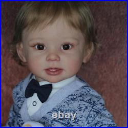 28 Toddler Boy Artist Painted Reborn Baby Doll Short Hair Cloth Body for Kids