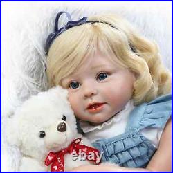 28''big Realistic Reborn Girl Dolls Toddler Weighted Doll Newborn Siliocne Vinyl