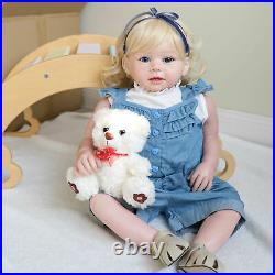 28''big Realistic Reborn Girl Dolls Toddler Weighted Doll Newborn Siliocne Vinyl