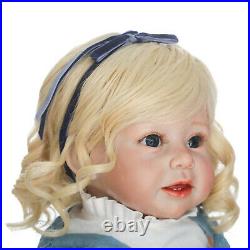 28 inch Adorable Reborn Toddler Girl Weighted Silicone Reborn Dolls Blonde Hair