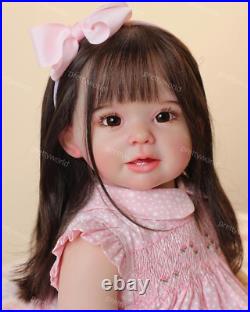28in Bonnie Reborn Dolls Handmade Toddler Lifelike Girl Rooted Hair Art Toy Gift