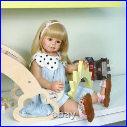 28in Handmade Reborn Toddler Dolls, Huge Baby Full Body Hard Vinyl Standing Girl