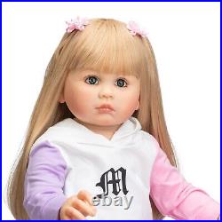 28in Huge Size Toddler Reborn Baby Doll Lifelike 3D Skin Handmade Girl Doll Gift