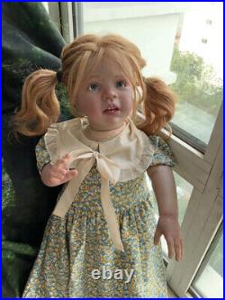 28in Lifelike Reborn Baby Girl Doll Hand-rooted Hair Hand Painted Art Dolls