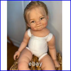 28in Painted Reborn Baby Doll Toddler Girl Rooted Blonde Hair Realistic Toy Gift