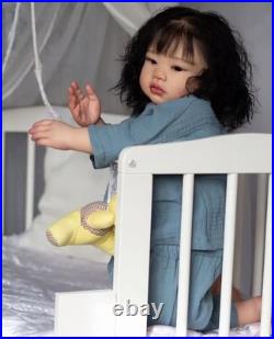 28in Realistic Cuddly Toddler Painted Reborn Baby Doll Kits Hand-Rooted Hair Toy 28in Realistic Cuddly Toddler Painted Reborn Baby Doll Kits Hand-Rooted Hair Toy