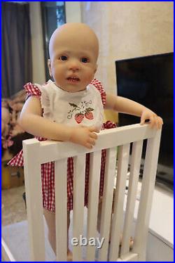 28in Realistic Reborn Baby Doll Toddler Girl Boy No Hair Handmade Birthday Gift