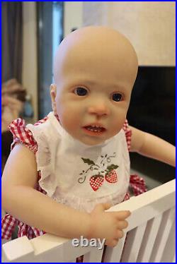 28in Realistic Reborn Baby Doll Toddler Girl Boy No Hair Handmade Birthday Gift