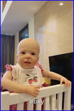 28in Realistic Reborn Baby Doll Toddler Girl Boy No Hair Handmade Birthday Gift