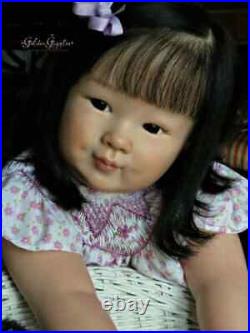 28in Realistic Reborn Baby Dolls Handmade Black Hair Bangs Toddler Girl Toy Gift 28in Realistic Reborn Baby Dolls Handmade Black Hair Bangs Toddler Girl Toy Gift