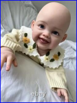 28in Reborn Baby Doll Lifelike Toddler Girl Bald/Painted Hair Kids Birthday Gift