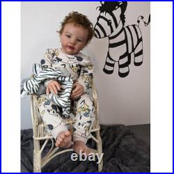 28in Reborn Baby Dolls Finished Toddler Rooted Brown Curly Hair Cloth Body Gift 28in Reborn Baby Dolls Finished Toddler Rooted Brown Curly Hair Cloth Body Gift