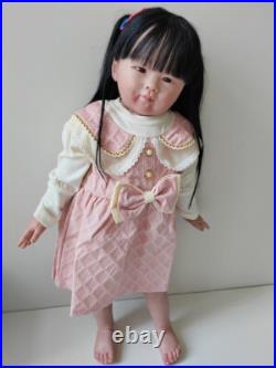 28in Toddler Reborn Baby Doll Hand-Rooted Hair Lifelike Girl Artist Finished Toy
