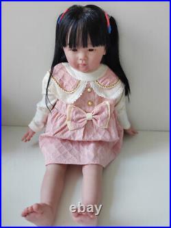 28in Toddler Reborn Baby Doll Hand-Rooted Hair Lifelike Girl Artist Finished Toy
