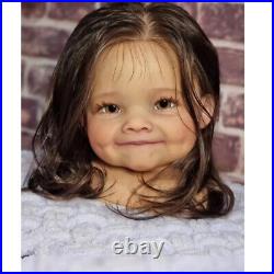 28in Weighted Reborn Baby Doll Hand-Rooted Hair Toddler Girl Doll with Dark Skin 28in Weighted Reborn Baby Doll Hand-Rooted Hair Toddler Girl Doll with Dark Skin