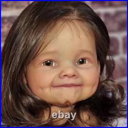 28in Weighted Reborn Baby Doll Hand-Rooted Hair Toddler Girl Doll with Dark Skin 28in Weighted Reborn Baby Doll Hand-Rooted Hair Toddler Girl Doll with Dark Skin
