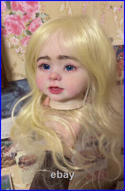 28inch Realistic Reborn Baby Doll Hand-Rooted Hair Toddler Girl Painted DIY Kits