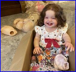 28inch Reborn Bebe Doll Girl Finished Toddler Baby Dolls Lifelike Handmade Gift