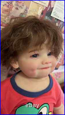 28inch Unassembled Reborn Baby Doll Toddler Hand-Rooted Hair Boy Girl Body Parts