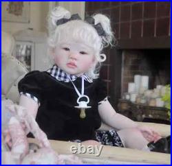29 Reborn Baby Doll Painted Kit Amaya Hand-Rooted White Hair Toddler Girl Dolls