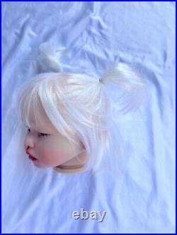 29 Reborn Baby Doll Painted Kit Amaya Hand-Rooted White Hair Toddler Girl Dolls