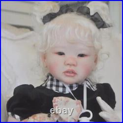 29in Reborn Baby Dolls Realistic Newborn Girl Doll Soft Vinyl Body Handmade Toys