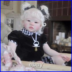 29in Reborn Baby Dolls Realistic Newborn Girl Doll Soft Vinyl Body Handmade Toys