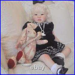 29in Reborn Baby Dolls Realistic Newborn Girl Doll Soft Vinyl Body Handmade Toys