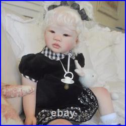 29in Reborn Baby Dolls Realistic Newborn Girl Doll Soft Vinyl Body Handmade Toys