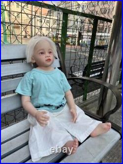30 Artist Handmade Reborn Baby Doll White Short Hair Realistic Girl Toddler Toy