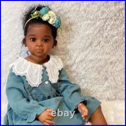 30 Completed Reborn Baby Doll Black Skin Toddler Girl Rooted Hair Handmade Gift 30 Completed Reborn Baby Doll Black Skin Toddler Girl Rooted Hair Handmade Gift