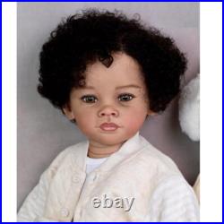 30 Painted Reborn Baby Doll Handmade Finished Toddler Girl Hand-Rooted Hair Toy