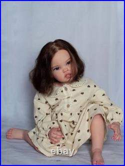 30 Realistic Cute Toddler Girl Reborn Baby Doll Rooted Hair Handmade Kids Gift