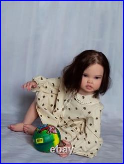 30 Realistic Cute Toddler Girl Reborn Baby Doll Rooted Hair Handmade Kids Gift