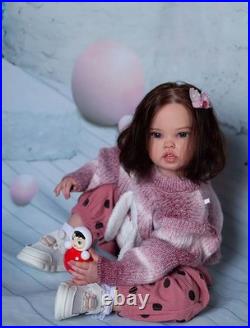 30 Realistic Cute Toddler Girl Reborn Baby Doll Rooted Hair Handmade Kids Gift
