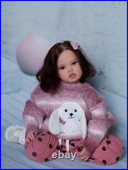 30 Realistic Cute Toddler Girl Reborn Baby Doll Rooted Hair Handmade Kids Gift