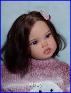 30 Realistic Cute Toddler Girl Reborn Baby Doll Rooted Hair Handmade Kids Gift