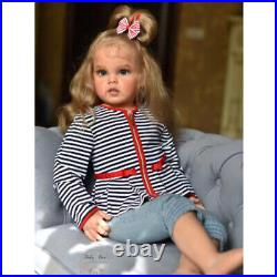 30'' Reborn Doll Toddler Finished Girl Cloth Body Doll Rooted Hair Handmade Gift 30'' Reborn Doll Toddler Finished Girl Cloth Body Doll Rooted Hair Handmade Gift