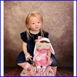 30in Artist Finished Huge Reborn Baby Doll Toddler Girl Doll Hand-Rooted Hair 30in Artist Finished Huge Reborn Baby Doll Toddler Girl Doll Hand-Rooted Hair