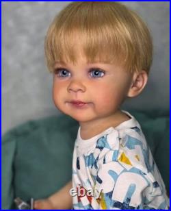 30in Collectible Toddler Boy Reborn Baby Doll Painted Handmade Kids DIY Toy Gift