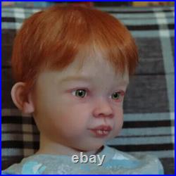 30in Handmade Reborn Baby Dolls Short Orange Red Hair Realistic Girl Boy Toddler