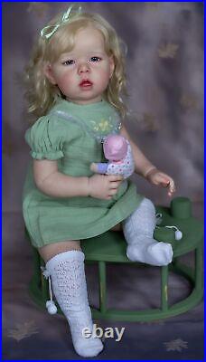 30in Huge Baby Reborn Doll Toddler Girl Soft Vinyl Body Realistic Handmade Toys