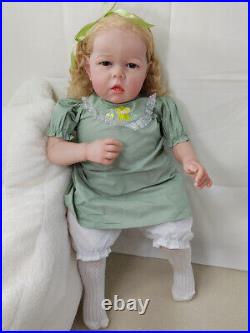 30in Lifelike Reborn Baby Doll Huge Toddler Girl Liam Soft 3D Skin Birthday GIFT