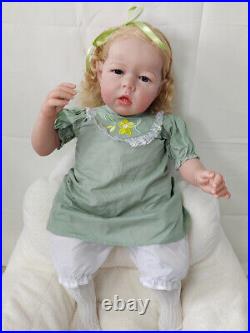 30in Lifelike Reborn Baby Doll Huge Toddler Girl Liam Soft 3D Skin Birthday GIFT
